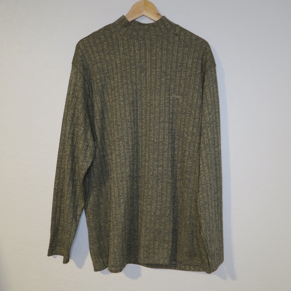 Boris Sweater Grandpa‎ Lounge Layering Mockneck Casual Green Pullover Italy - Picture 9 of 9